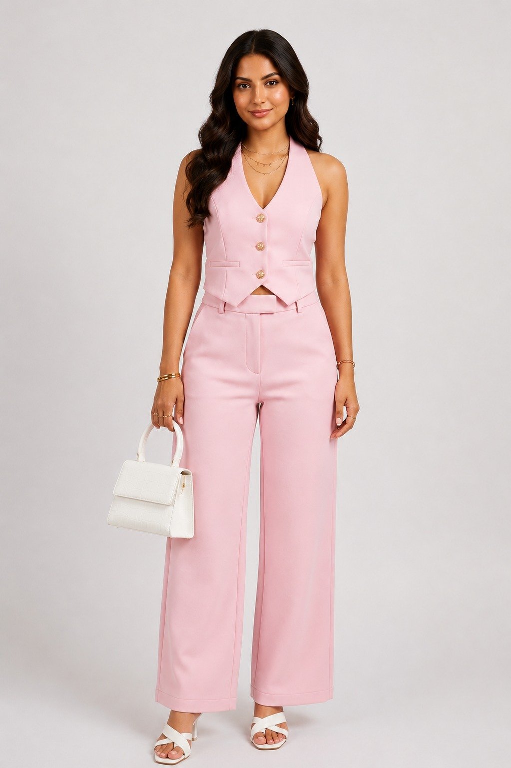 Baby pink waistcoat 